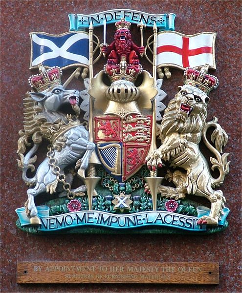 Detailed full colour photo of the Royal Warrant